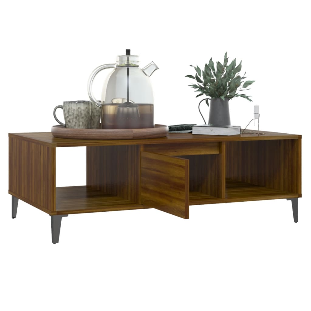vidaXL Coffee Table Brown Oak 103.5x60x35 cm Engineered Wood
