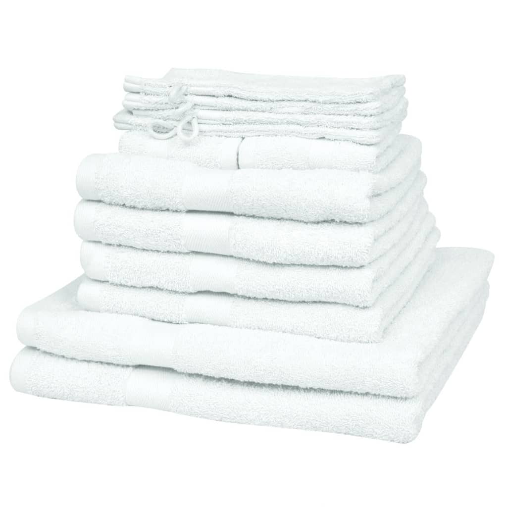 vidaXL 12 Piece Home Towel Set Cotton 500 gsm White