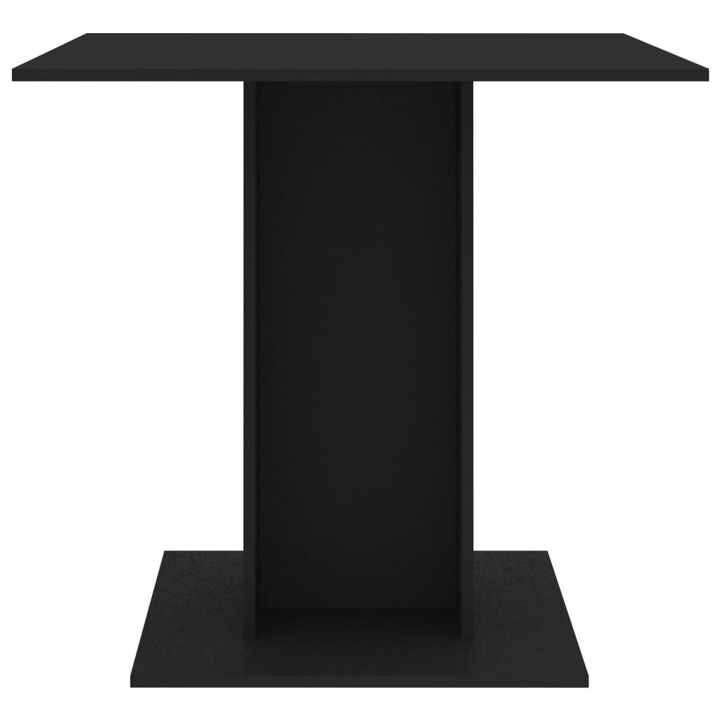 vidaXL Dining Table Black 80x80x75 cm Engineered Wood