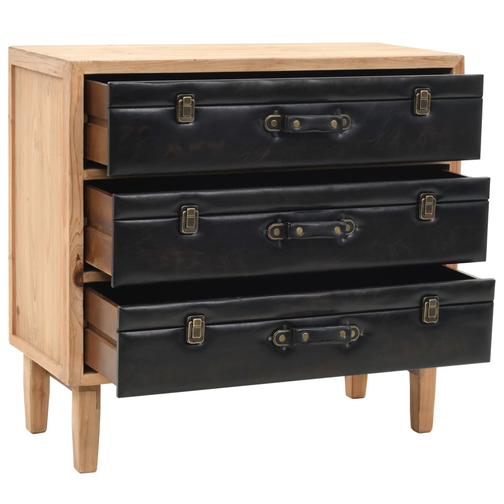vidaXL Drawer Cabinet Solid Fir Wood 80x36x75 cm