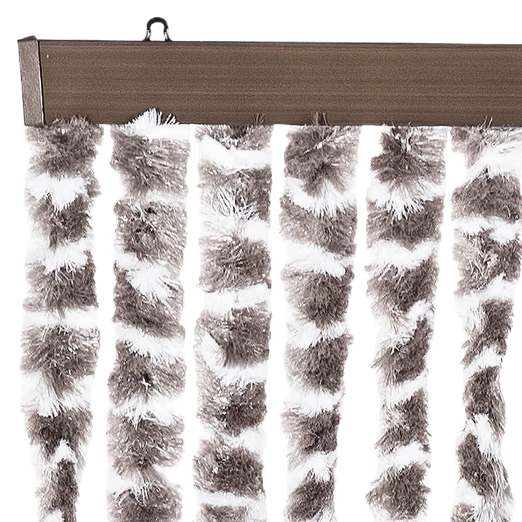 vidaXL Fly Curtain Taupe and White 100x230 cm Chenille