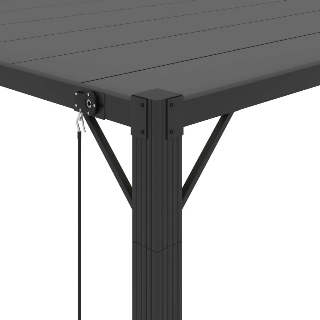 vidaXL Gazebo with Louvered Roof 3x3 m Anthracite Fabric and Aluminium