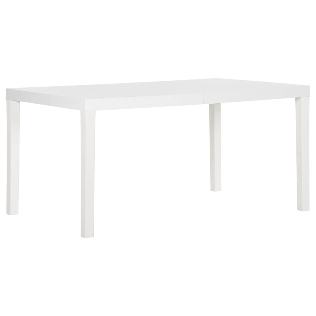 vidaXL Garden Table 150x90x72 cm PP White