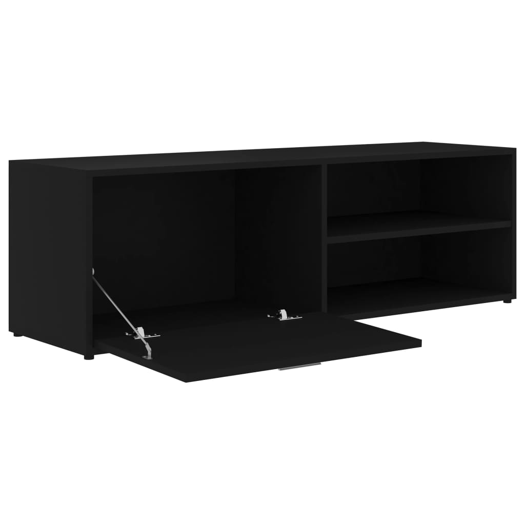 vidaXL TV Black 120x34x37 cm Engineered Wood vidaXL.co.uk