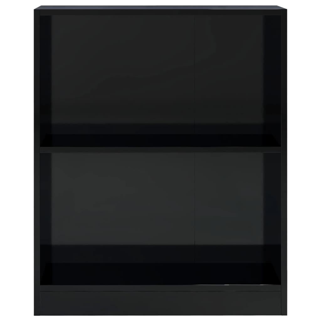 vidaXL Bookshelf High Gloss Black 60x24x76 cm Engineered Wood