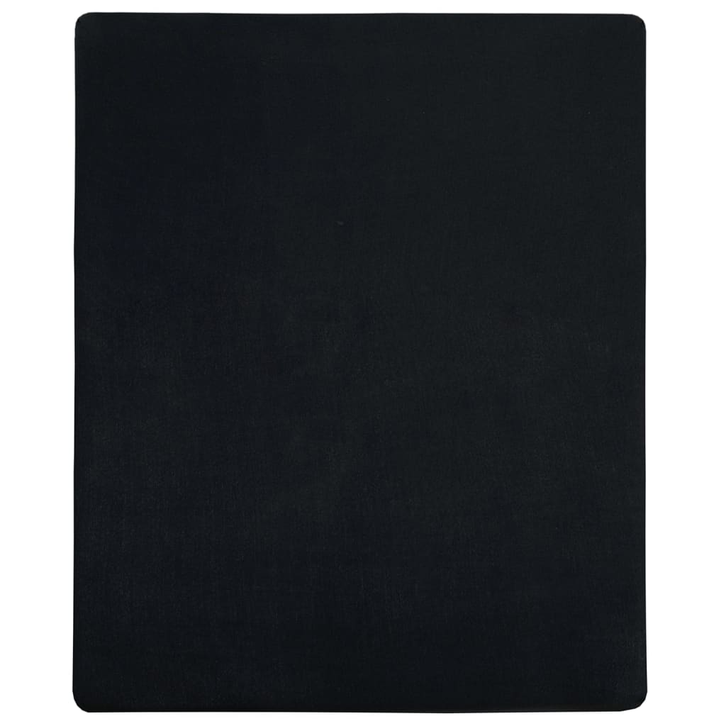 vidaXL Jersey Fitted Sheet Black 140x200 cm Cotton
