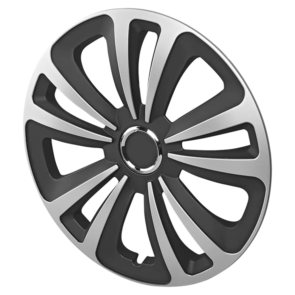 ProPlus Wheel Covers Terra Silver and Black 15 4 pcs