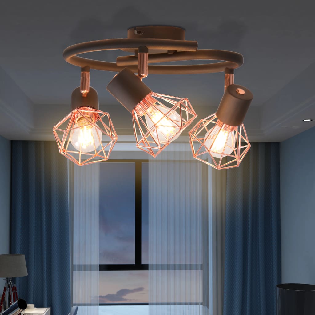 vidaXL Ceiling Lamp with 3 LED Filament Bulbs 12 W