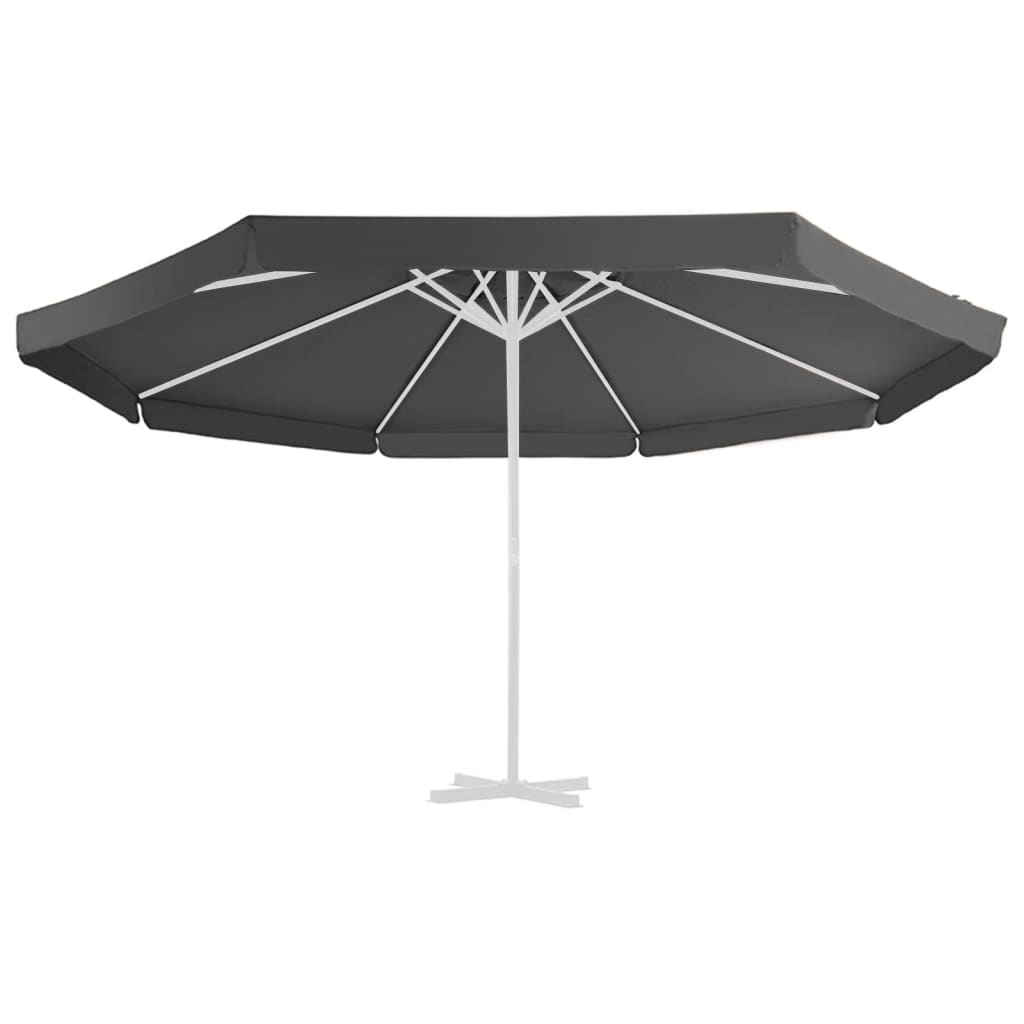 vidaXL Replacement Fabric for Outdoor Parasol Anthracite 500 cm