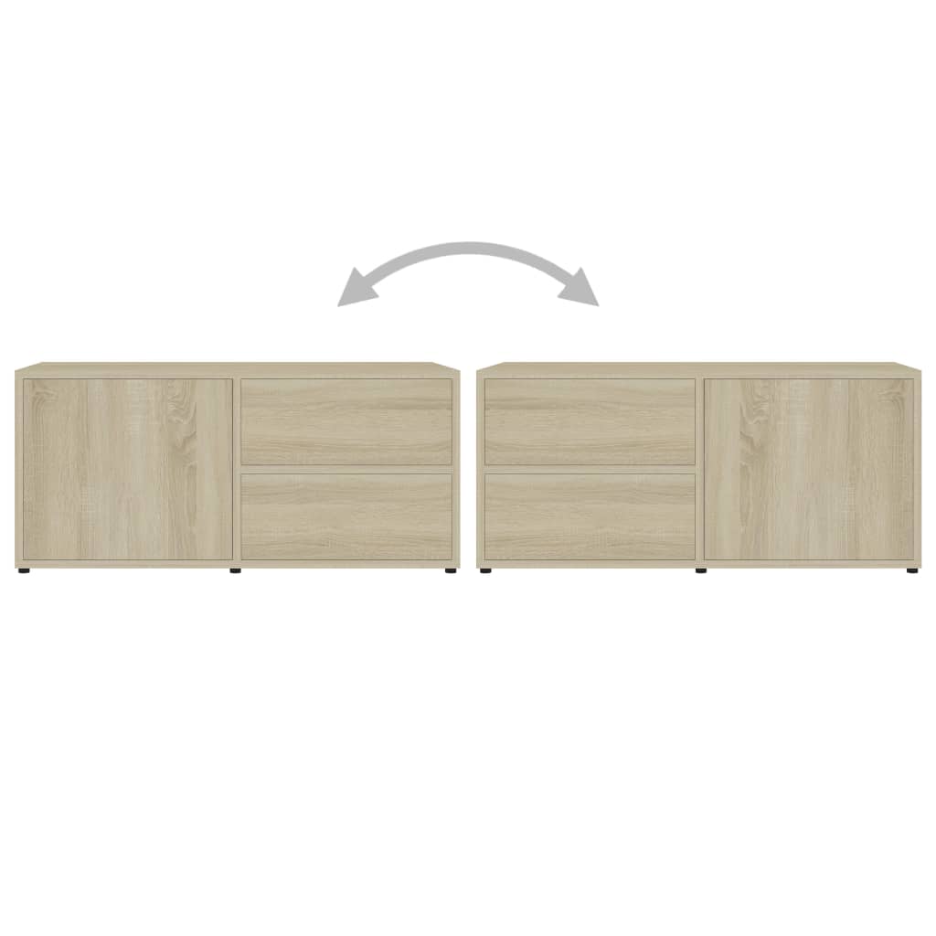 vidaXL TV Cabinet Sonoma Oak 80x34x36 cm Engineered Wood