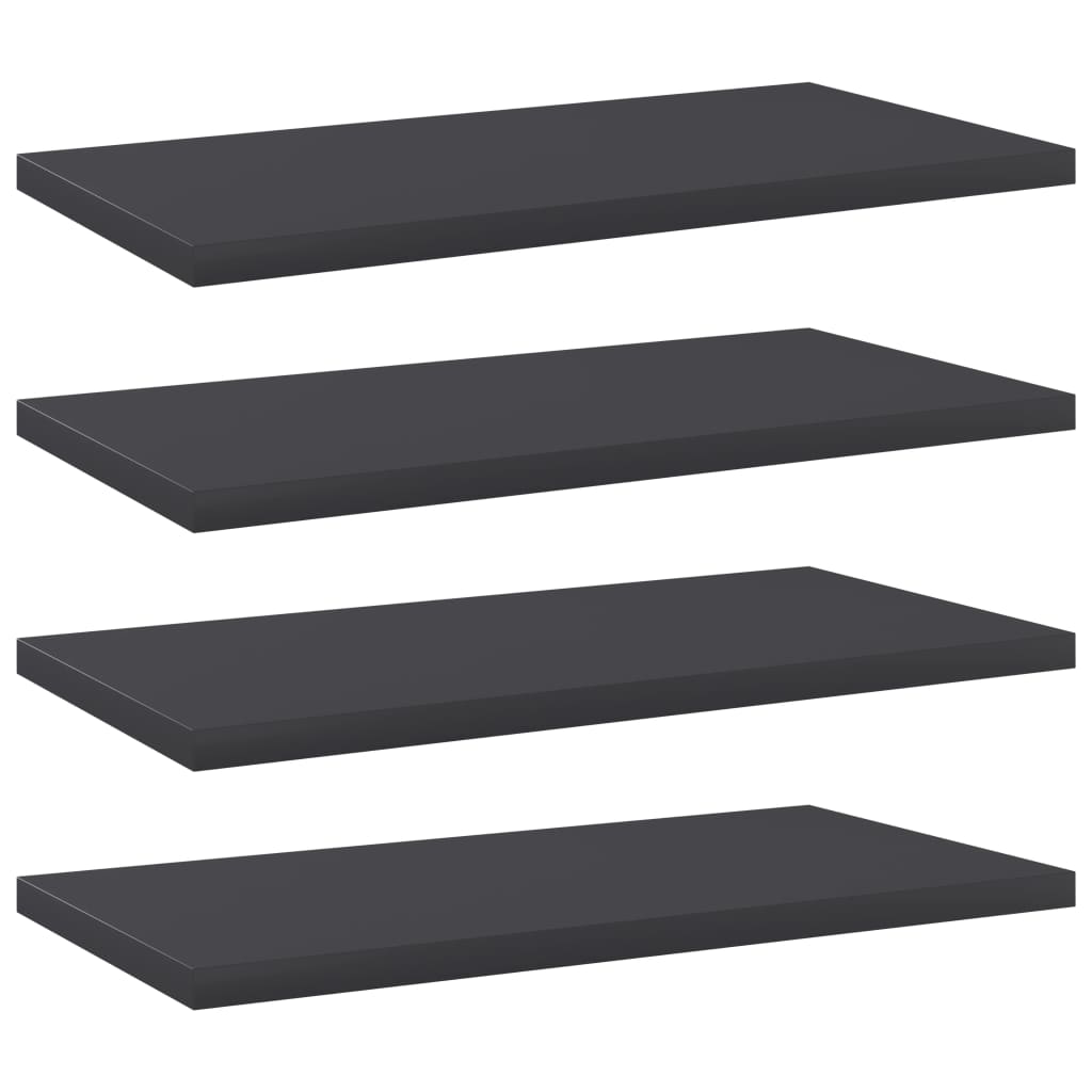 vidaXL Bookshelf Boards 4 pcs Grey 40x20x1.5 cm Engineered Wood