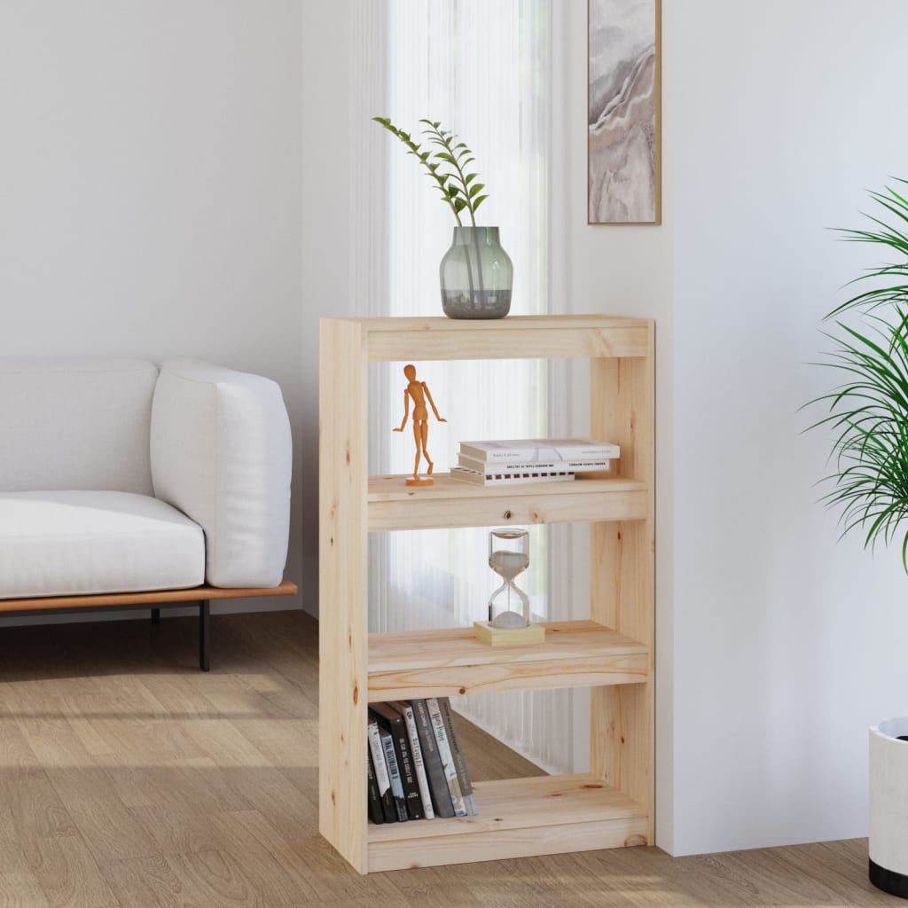 vidaXL Book Cabinet/Room Divider 60x30x103.5 cm Solid Wood Pine