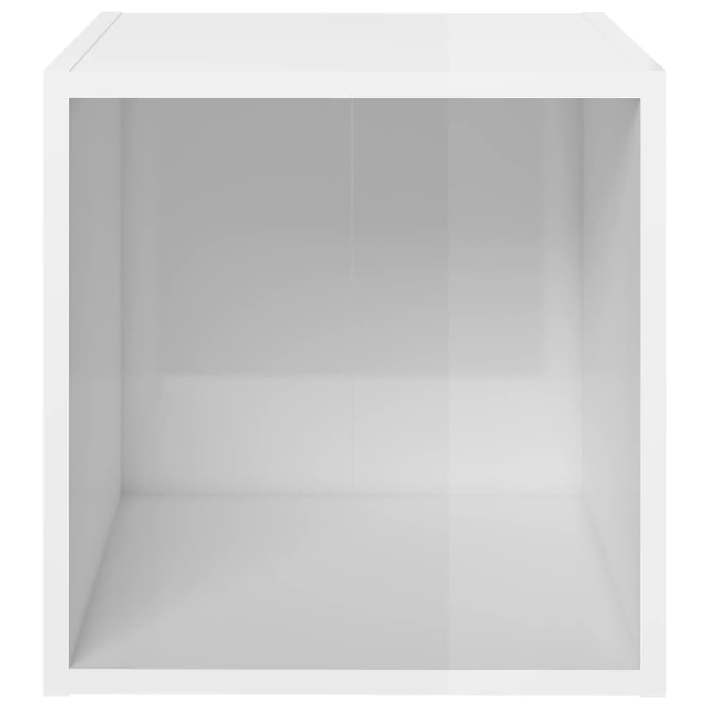 vidaXL TV Cabinets 4 pcs High Gloss White 37x35x37 cm Engineered Wood