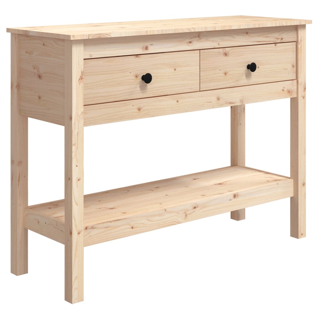 vidaXL Console Table 100x35x75 cm Solid Wood Pine