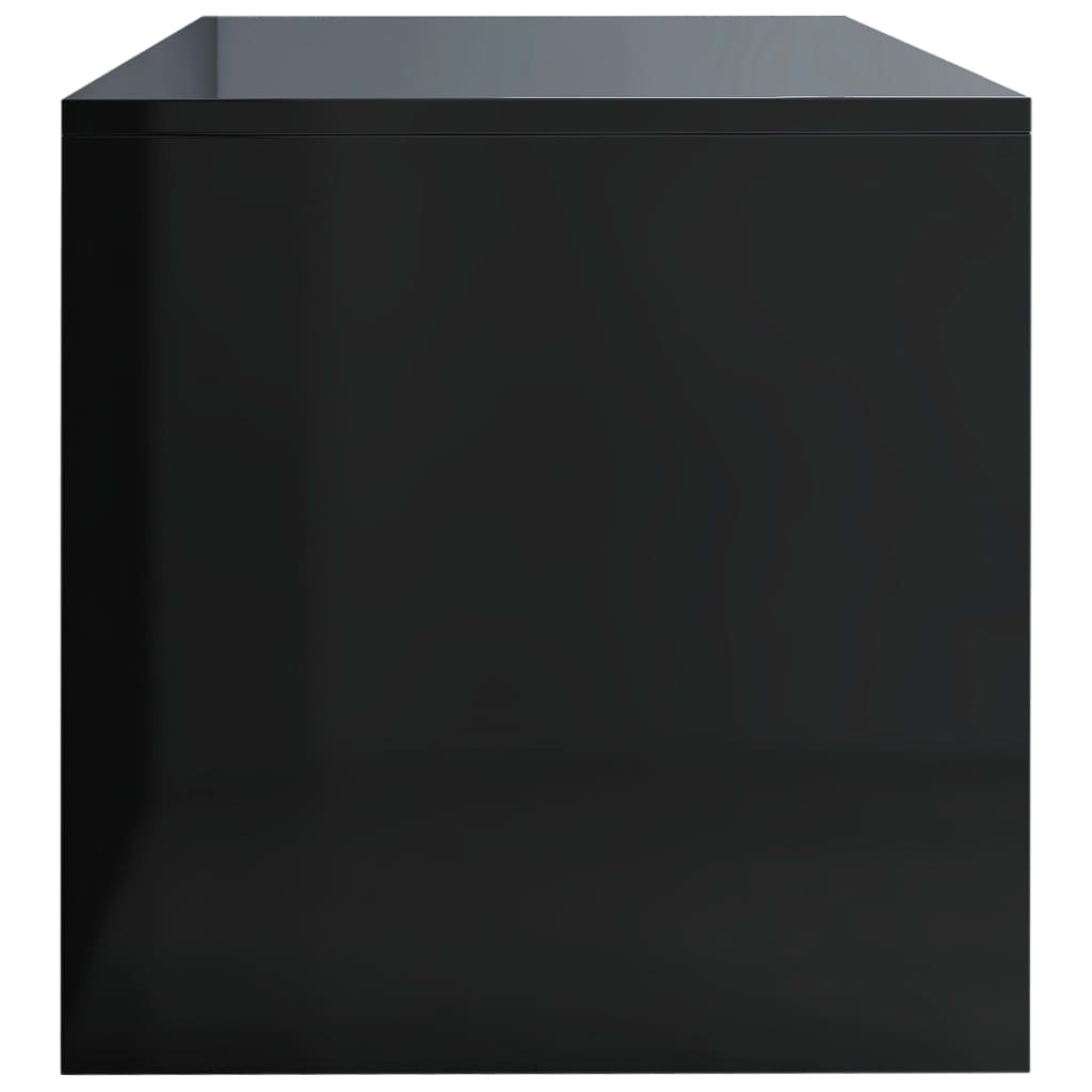 vidaXL TV Cabinet High Gloss Black 80x40x40 cm Engineered Wood