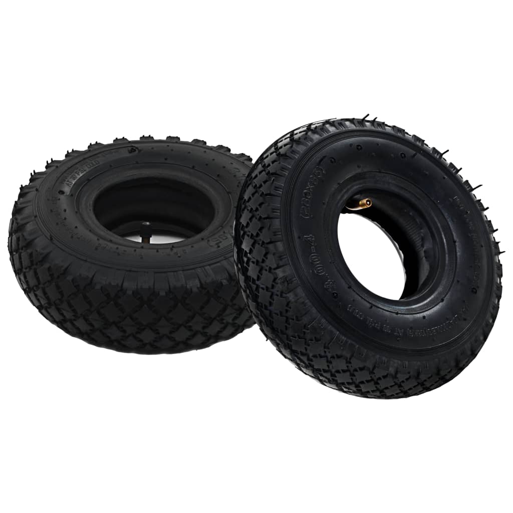 vidaXL 2 Tyres 2 Inner Tubes 3.00-4 260x85 for Sack Truck Wheel Rubber