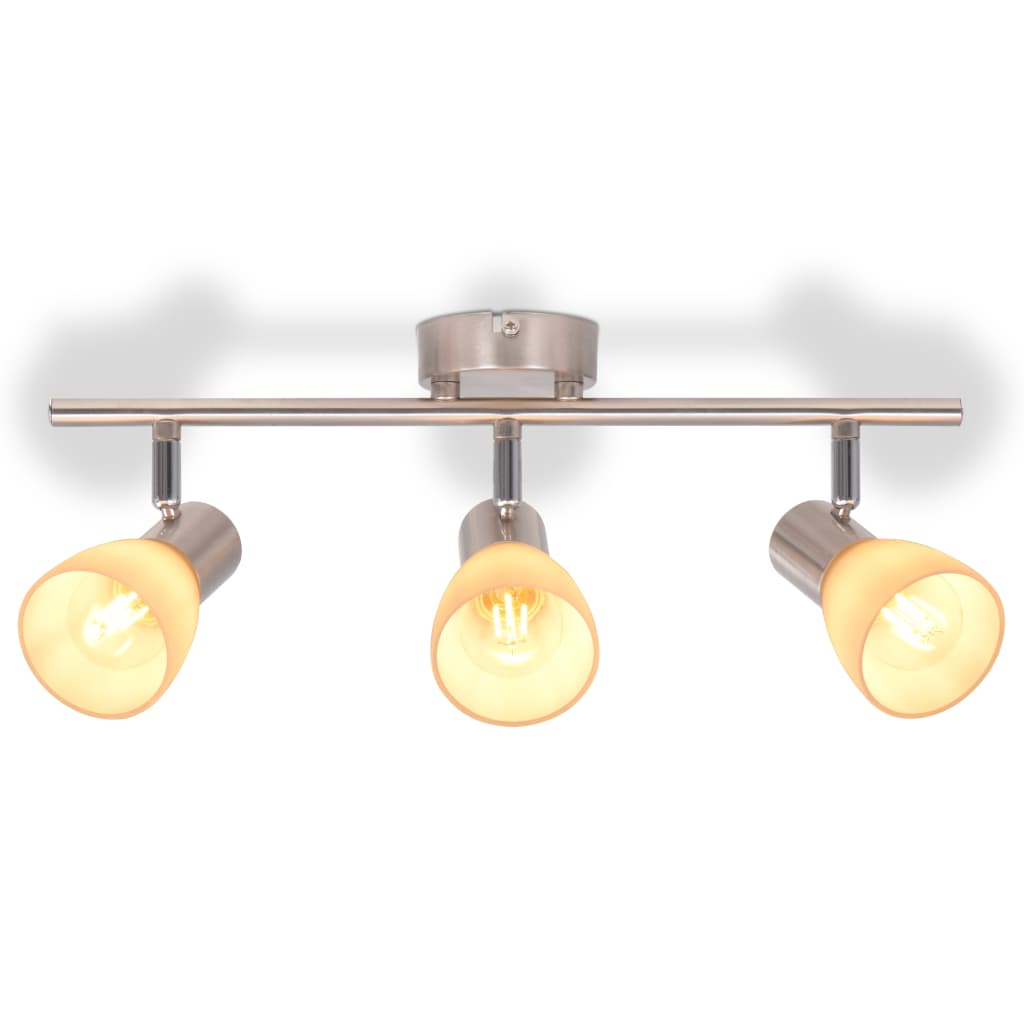vidaXL Ceiling Lamp with 3 Spotlights E14 Silver