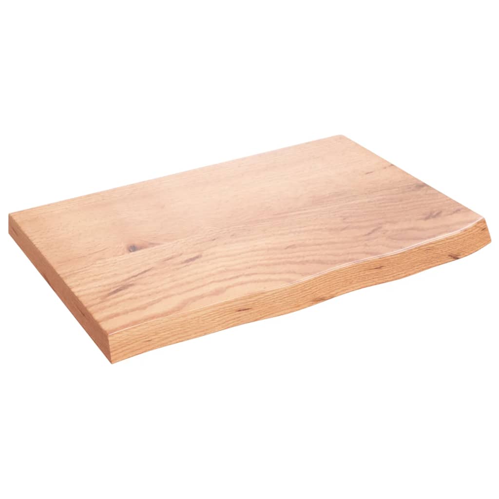 vidaXL Table Top Light Brown 60x40x(2-4) cm Treated Solid Wood Oak