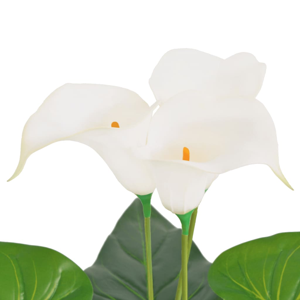 vidaXL Artificial Calla Lily Plant with Pot 45 cm White