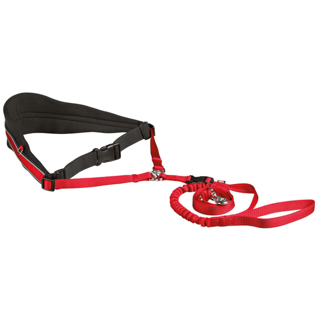 TRIXIE Waist Belt with Leash Wide M/L Red