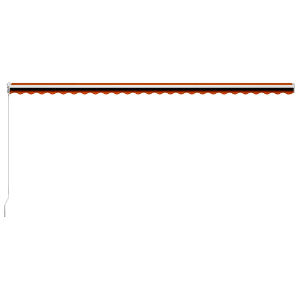 vidaXL Manual Retractable Awning 600x300 cm Orange and Brown