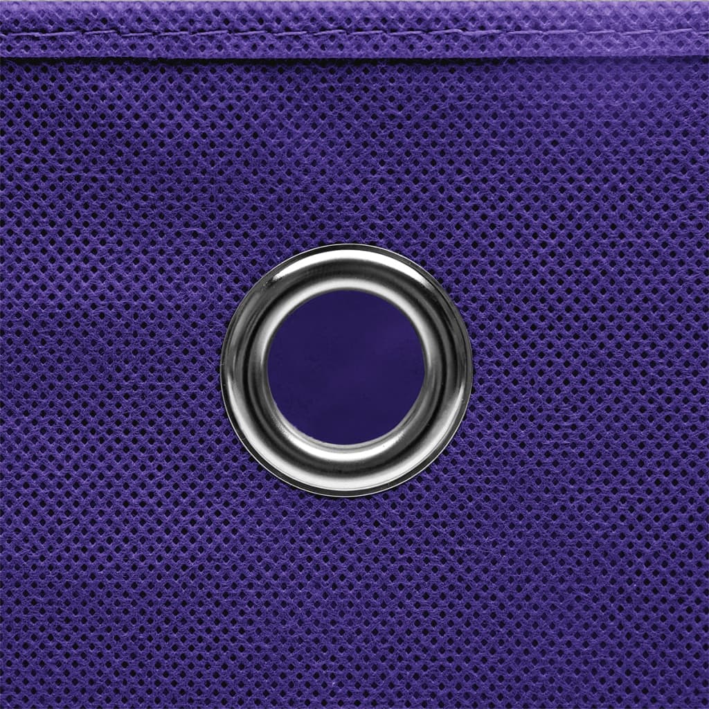 vidaXL Storage Boxes with Covers 10 pcs 28x28x28 cm Purple