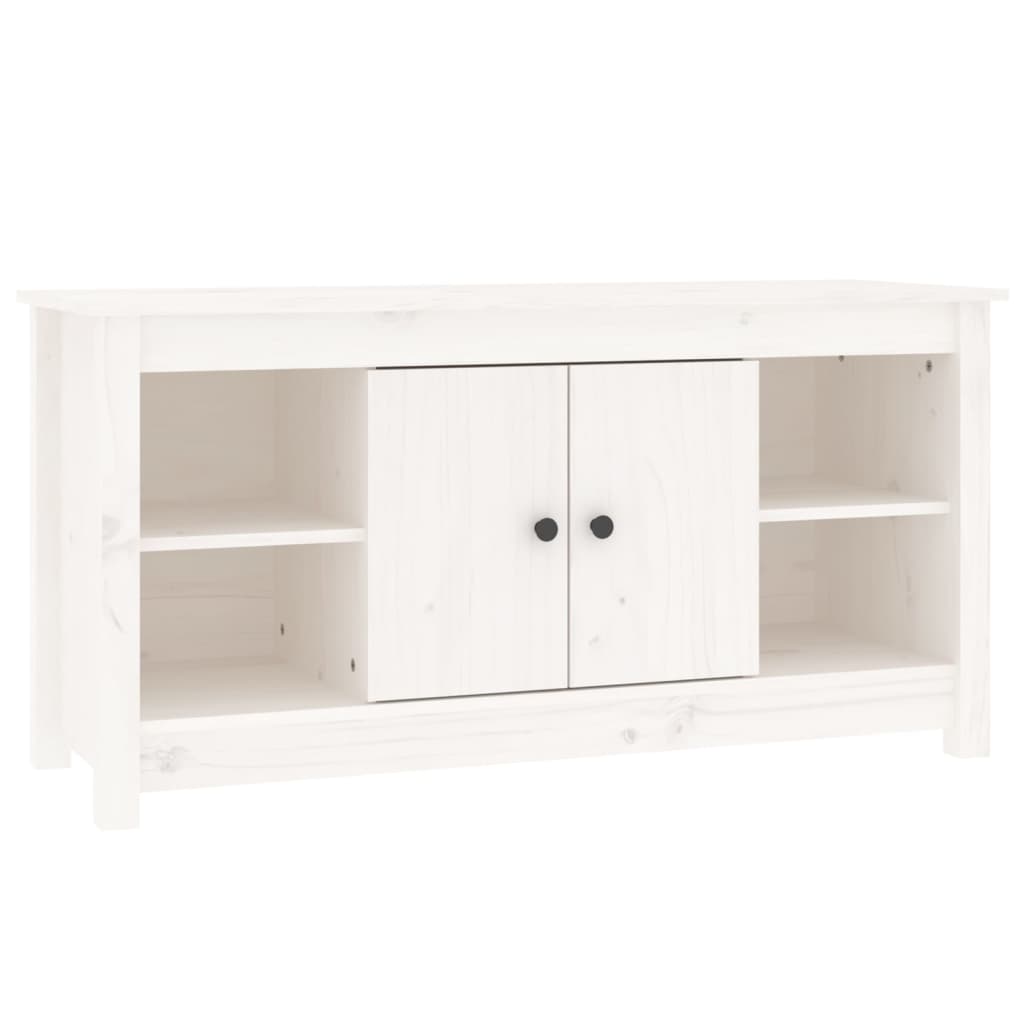 vidaXL TV Cabinet White 103x36,5x52 cm Solid Wood Pine