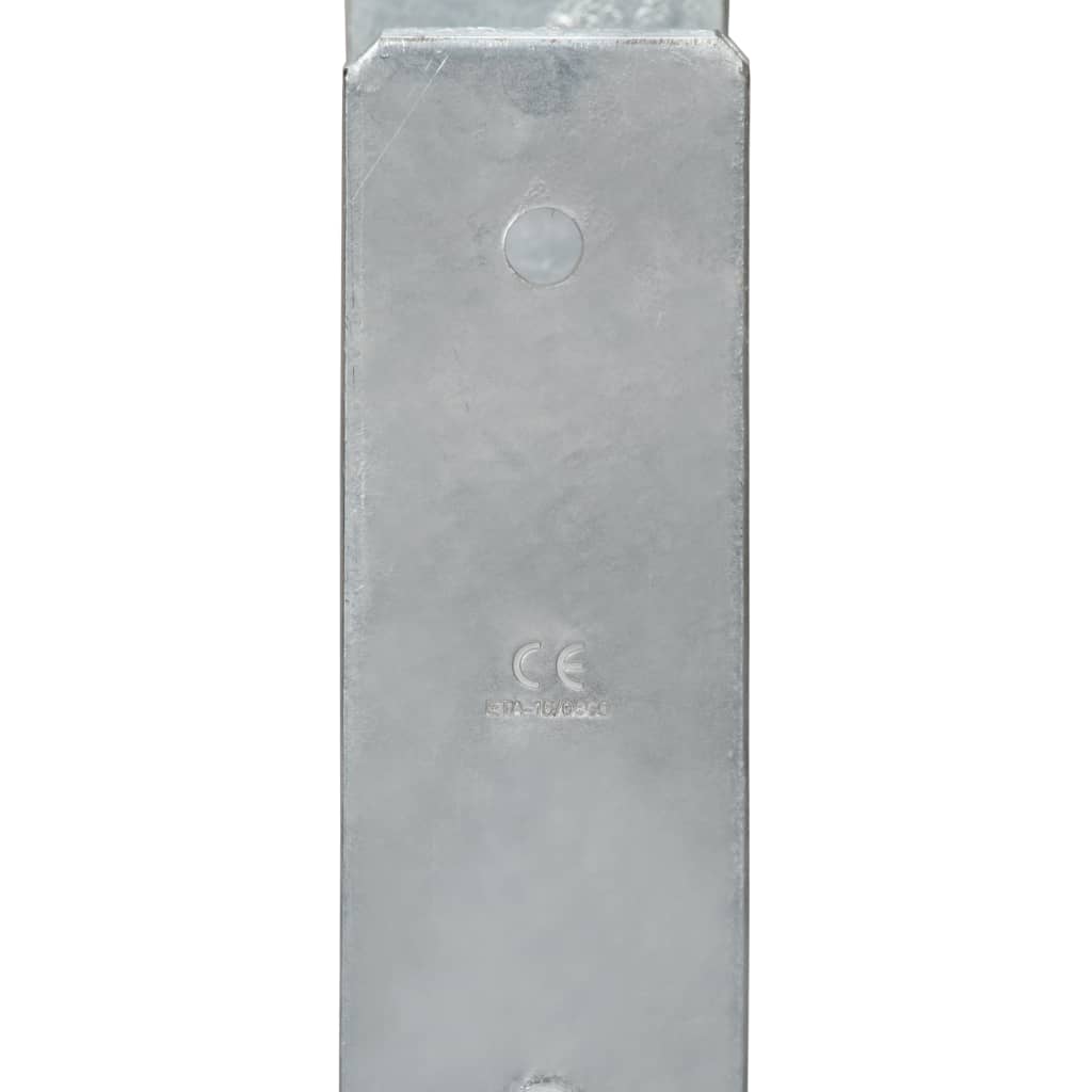 vidaXL Fence Anchors 6 pcs Silver 12x6x60 cm Galvanised Steel