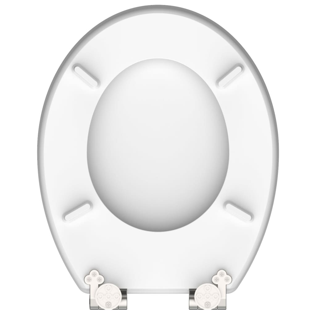 SCHÜTTE High Gloss Toilet Seat with Soft-Close BLUE WOOD MDF
