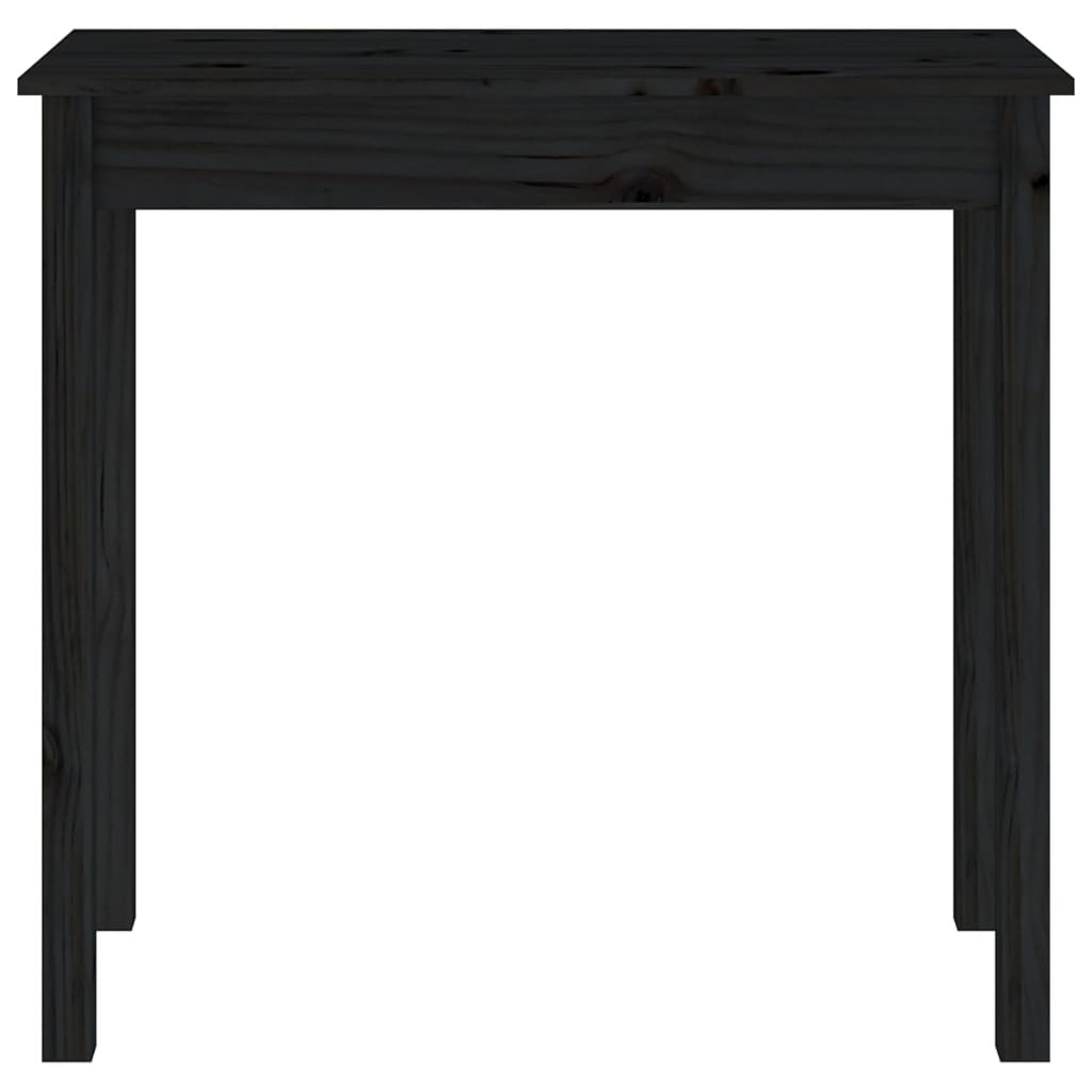 vidaXL Console Table Black 80x40x75 cm Solid Wood Pine
