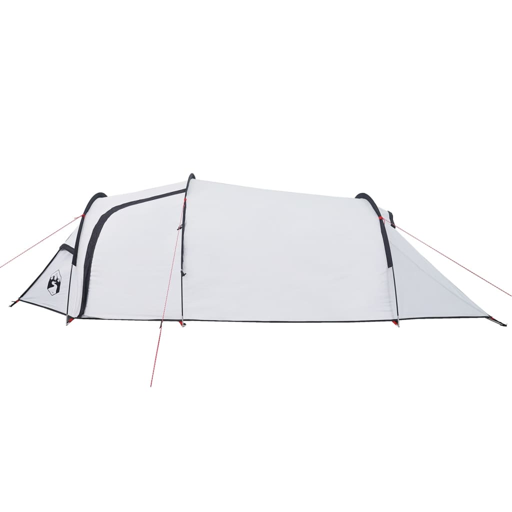 vidaXL Camping Tent 2-Person White Blackout Fabric Waterproof
