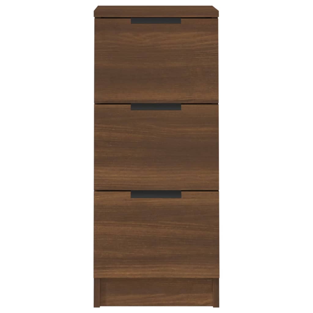 vidaXL Sideboards 2 pcs Brown Oak 30x30x70 cm Engineered Wood