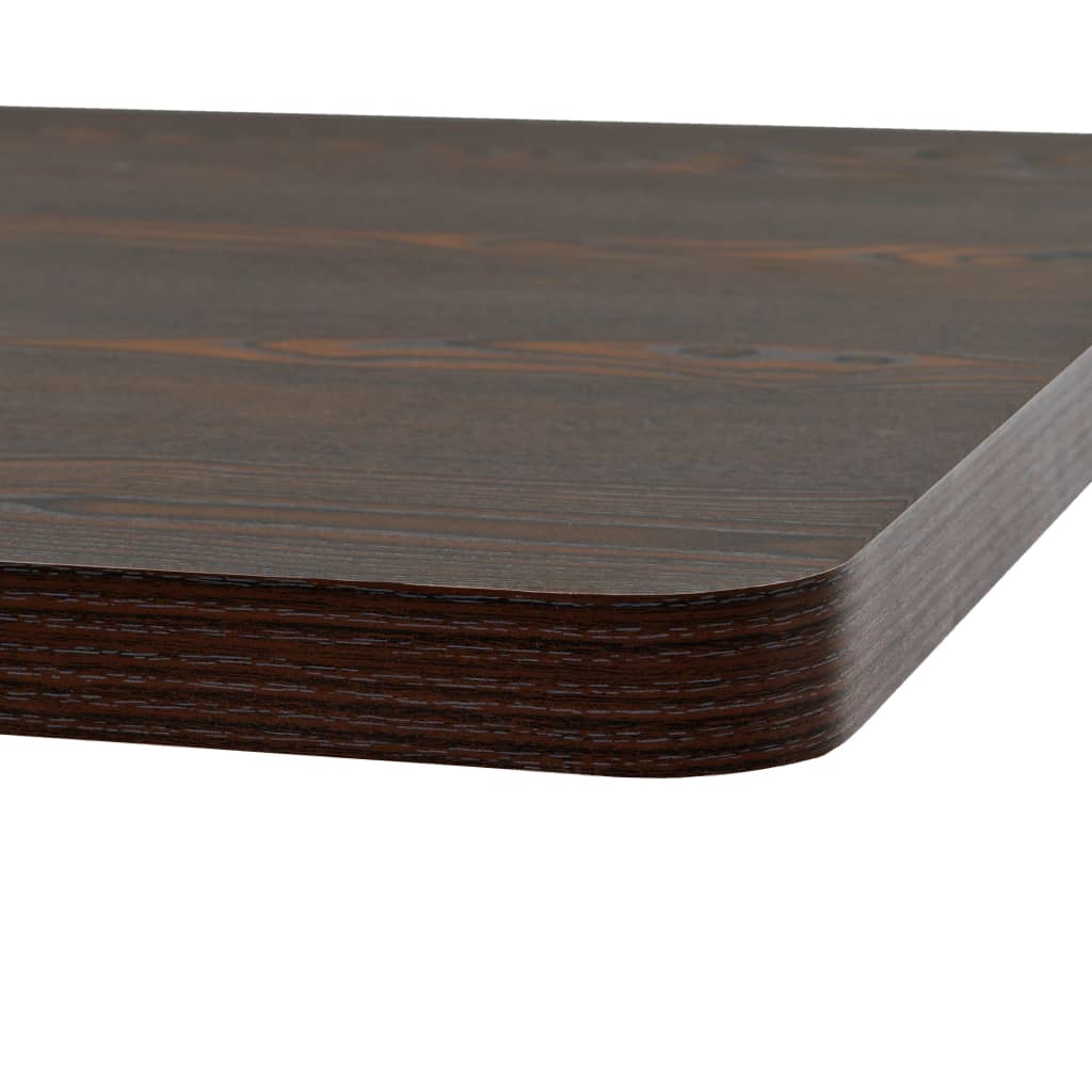 vidaXL Bistro Table MDF and Steel Square 80x80x75 cm Dark Ash