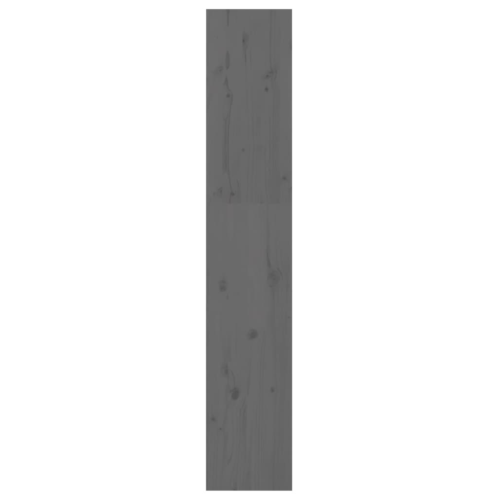 vidaXL Book Cabinet/Room Divider Grey 60x30x167.5 cm Solid Wood Pine