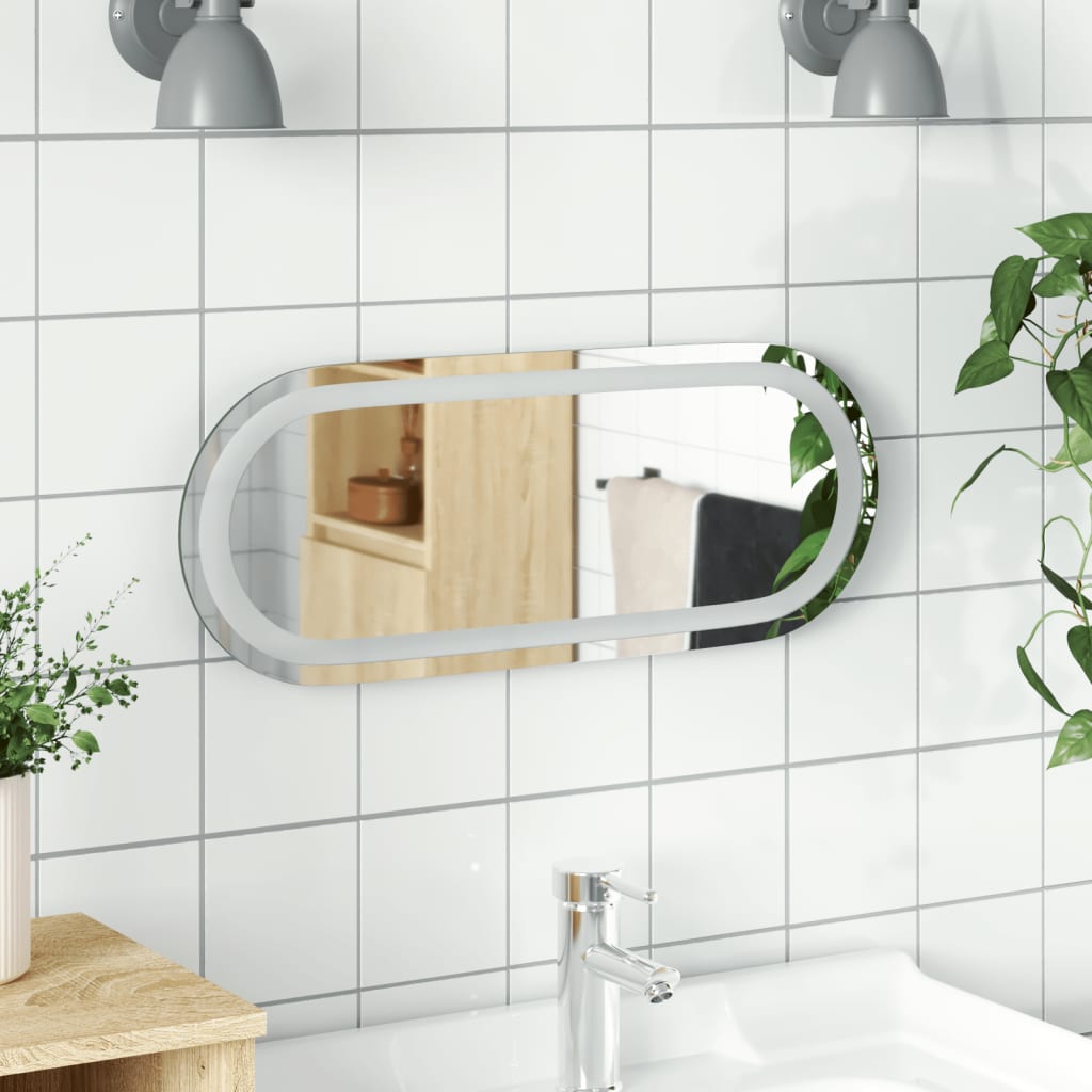 vidaXL LED Bathroom Mirror 50x20 cm Oval