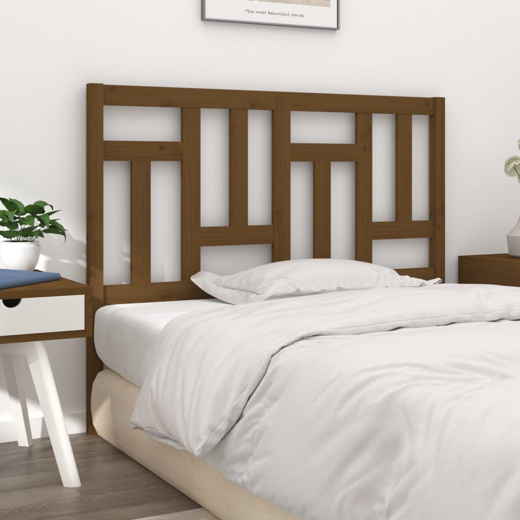 vidaXL Bed Headboard Honey Brown 155.5x4x100 cm Solid Wood Pine