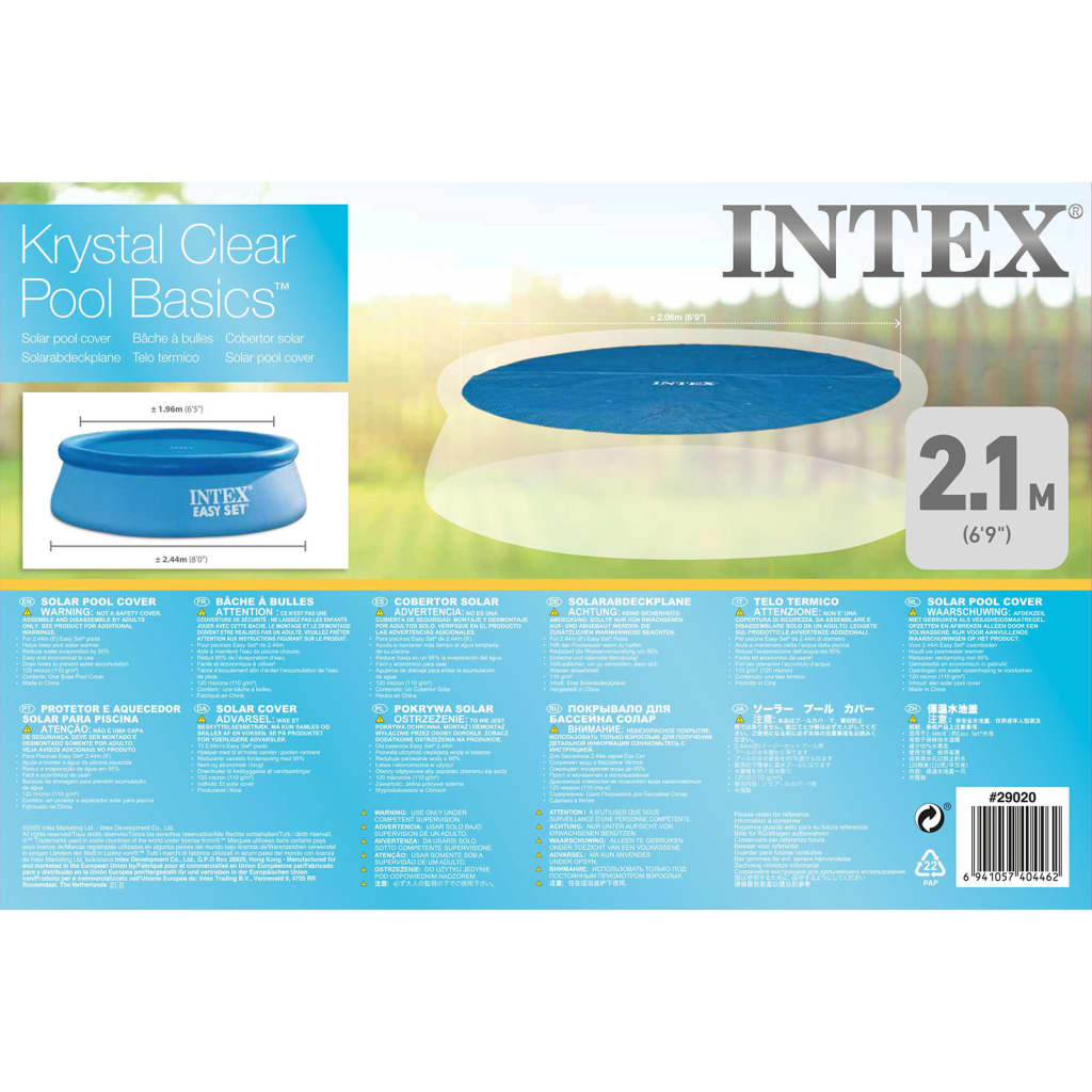 Intex Solar Pool Cover Round 244 cm