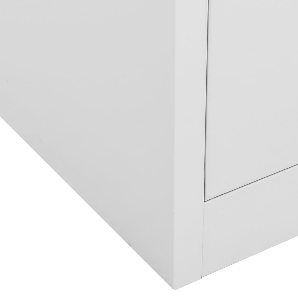 vidaXL Office Cabinet with Planter Box Light Grey 90x40x125 cm Steel