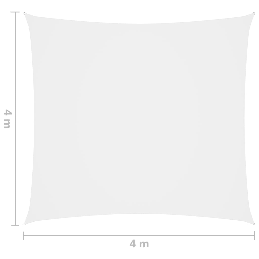 vidaXL Sunshade Sail Oxford Fabric Square 4x4 m White