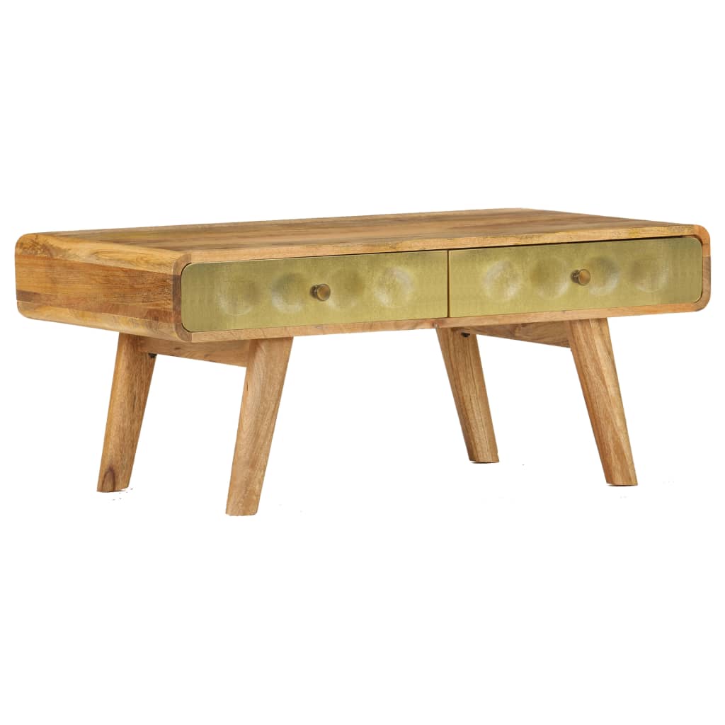 vidaXL Coffee Table Solid Mango Wood 90x50x40 cm