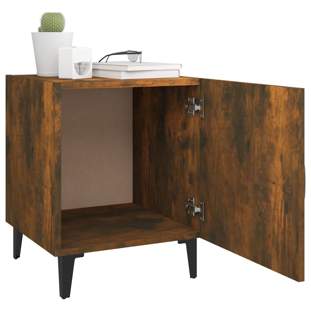 vidaXL Bedside Cabinets 2 pcs Smoked Oak Engineered Wood