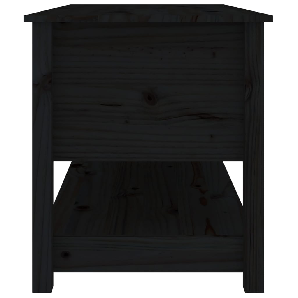 vidaXL Coffee Table Black 102x49x55 cm Solid Wood Pine