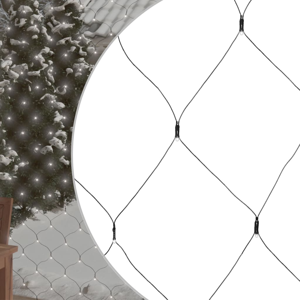 vidaXL Christmas Net Light Cold White 3x2 m 204 LED Indoor Outdoor