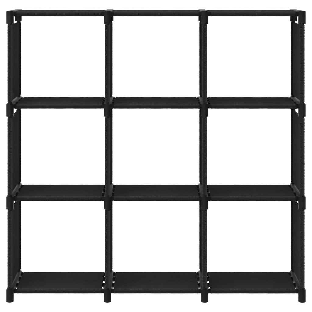 vidaXL 9-Cube Display Shelf Black 103x30x107.5 cm Fabric