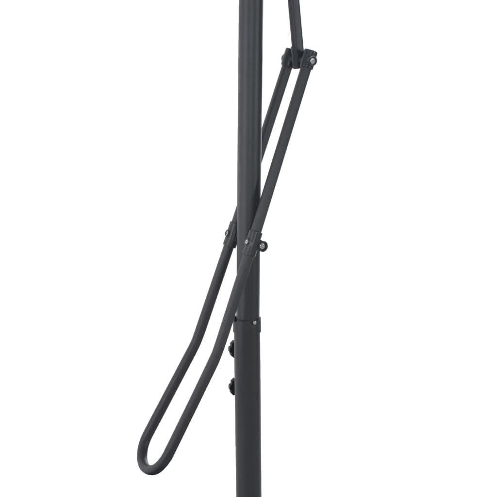 vidaXL Outdoor Parasol with Steel Pole Black 300x230 cm
