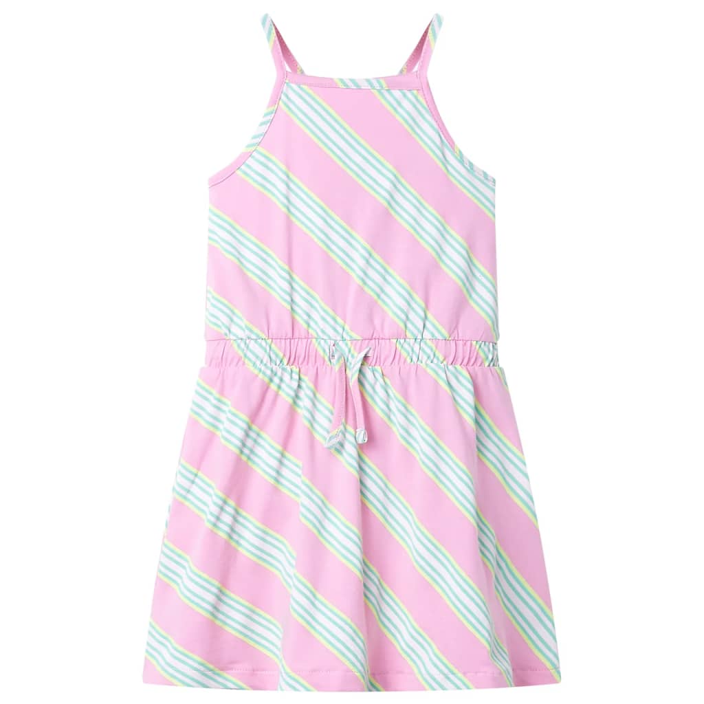 Kids' Dress with Drawstring Sleeveless Pink 92