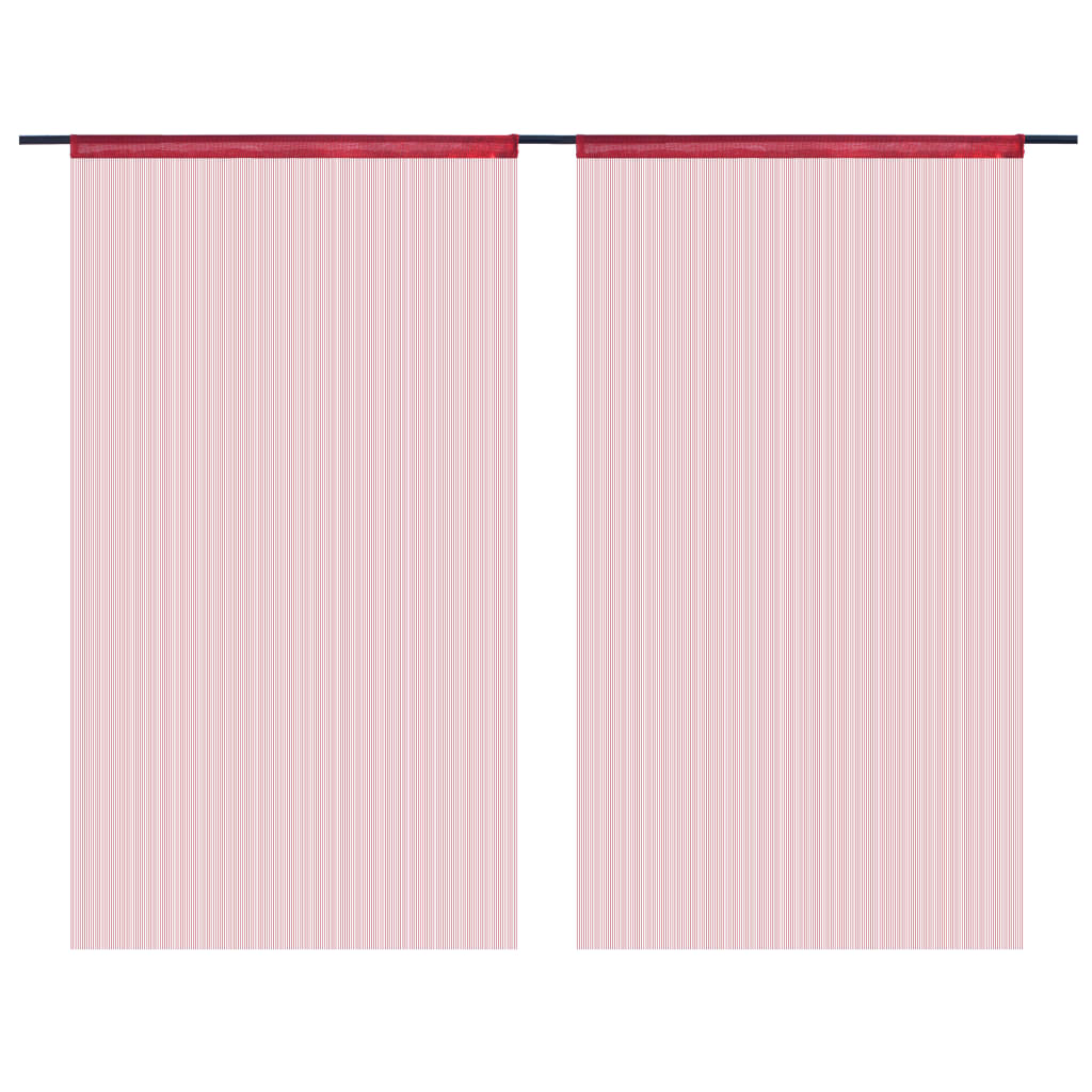 vidaXL String Curtains 2 pcs 100x250 cm Burgundy