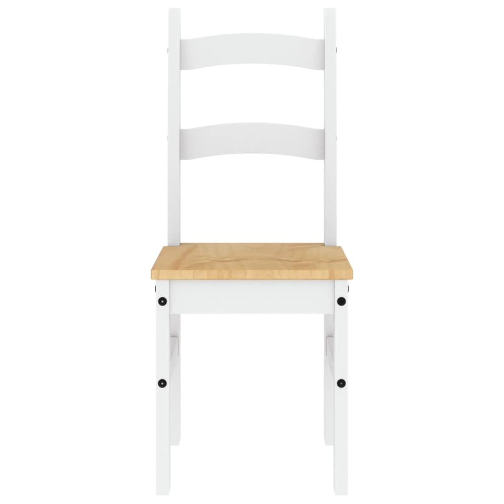 vidaXL Dining Chairs 2 pcs White 40x46x99 cm Solid Wood Pine