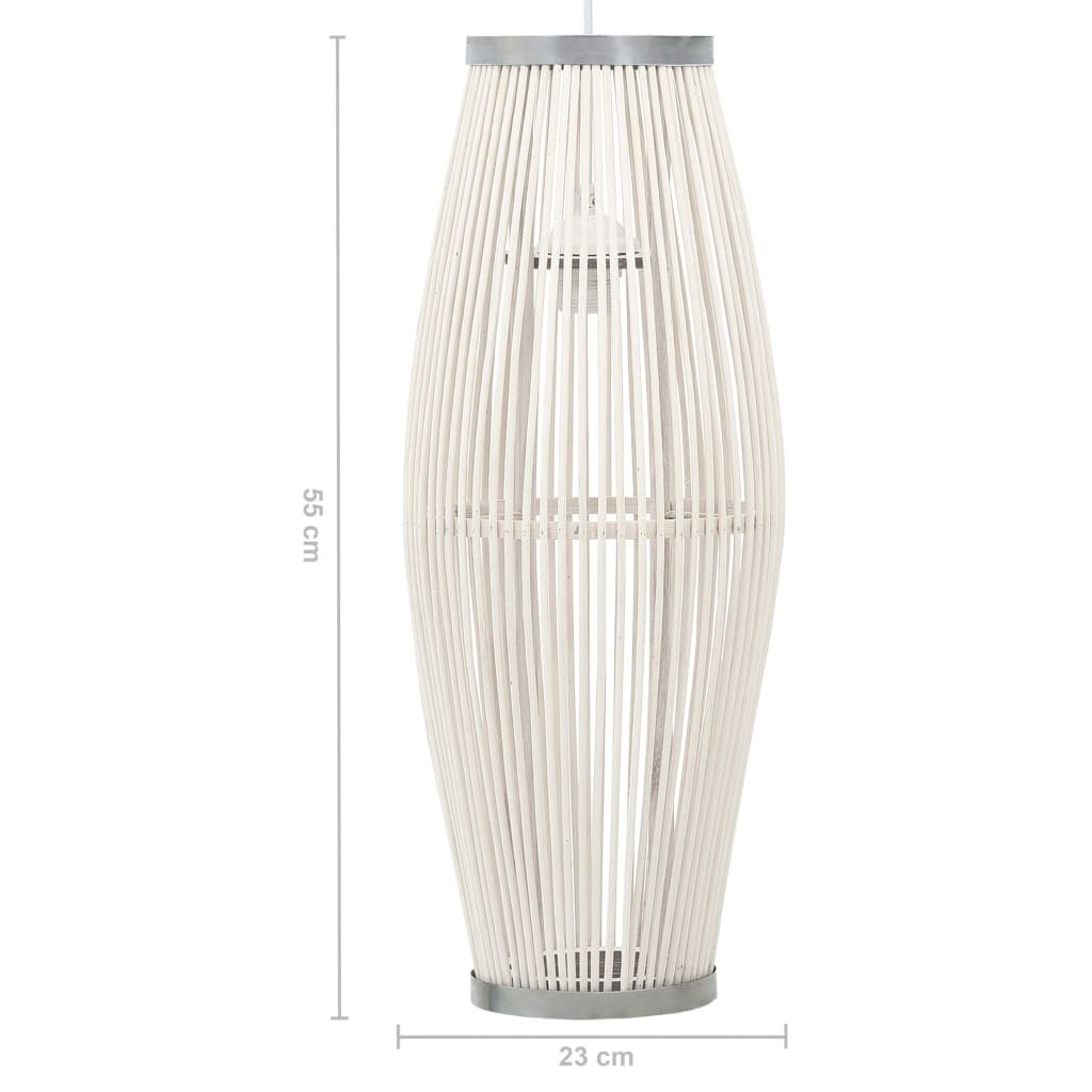 vidaXL Pendant Lamp White Willow 40 W 23x55 cm Oval E27