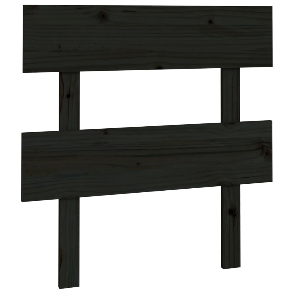 vidaXL Bed Headboard Black 78.5x3x81 cm Solid Wood Pine
